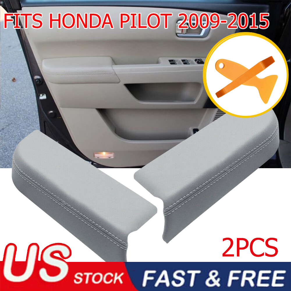Fits 2009-2015 Honda Pilot Leather Front Door Panels Armrest Cover
