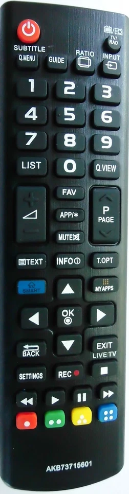 ERSATZ FERNBEDIENUNG PASSEND FÜR LG AKB73715601 AKB-73715601 NEU!