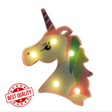 Unicorn 3D Night LED Light Lamp Baby Shower Unicorn Party Baby Kid Bedroom Decor