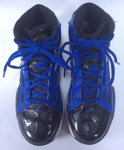 Adidas Adizero Youth Basketball High Tops Size 4 G49205 Black Blue White 60001 | eBay