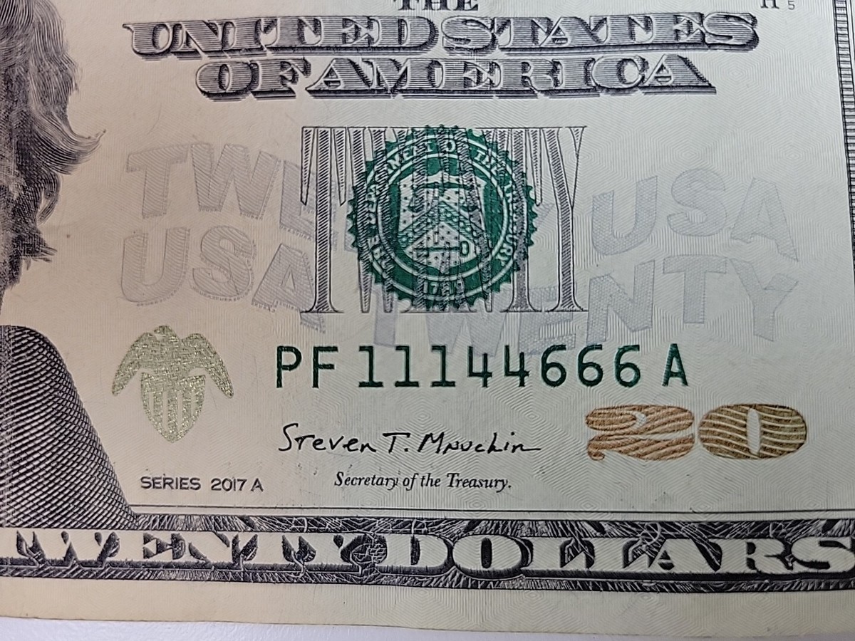 Fancy Serial Number $20 Bill, Triple Double Triple! 11144666 | eBay