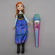 Frozen Sing Along Karaoke Microphones Flashing Lights & Anna Doll Disney lot