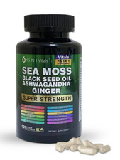 Sea Moss, Black Seed Oil, Ashwagandha, Turmeric, Ginger 16 in 1 120 Capsules