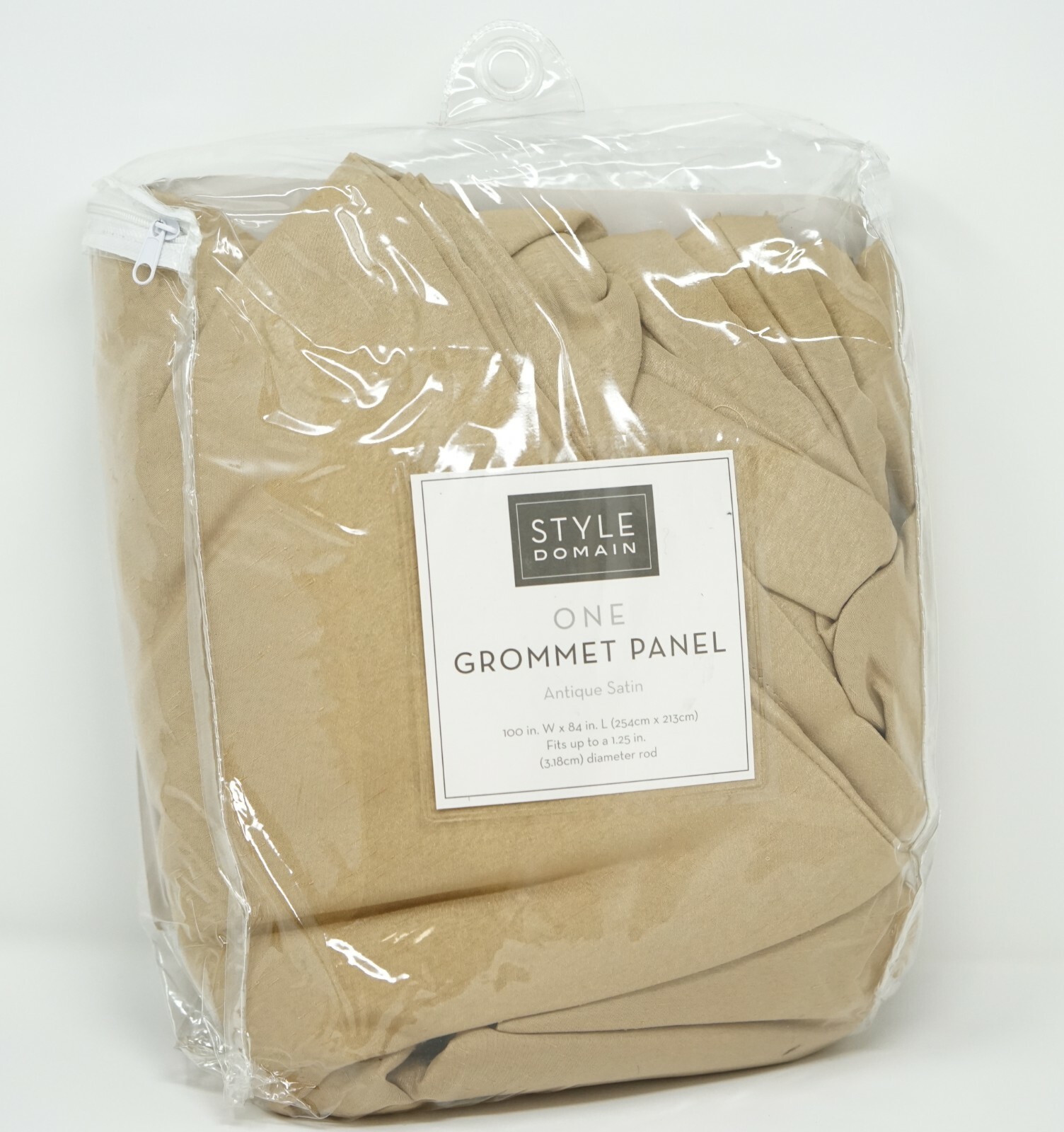 Keeco Antique Satin 100" " RoomDarkening Grommet Patio Panel Honey