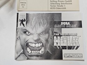 THE INCREDIBLE HULK Sega Game Gear gamegear Complete In Box CIB USA
