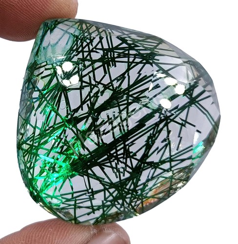 161.25 CT Pear Cut Green Rutilated Quartz Certified Transparent Loose Gems 5MRS - Picture 6 of 8