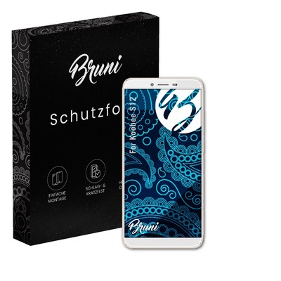 Bruni 2x Folie für Koobee S12 Schutzfolie Displayschutzfolie