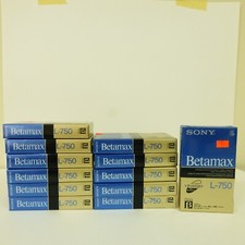 Sony Betamax L-750 Lot of 12 Video Tapes New Sealed