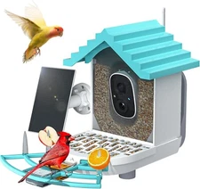Smart Bird Feeder with Camera - Solar Powered, AI Bird Identification, 1080p HD