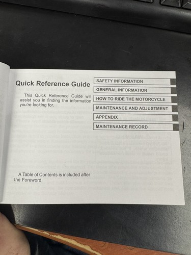 Kawasaki Eliminator 450 Owner's Manual NEW OEM #99987-0388 - Picture 3 of 3