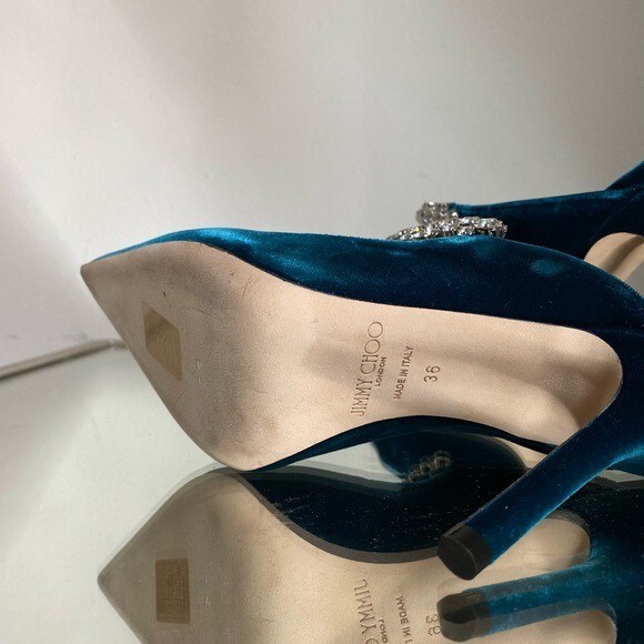New Jimmy Choo Bing 100 Dragonfly Velvet Pumps with Crystal New Jimmy Choo Bing 100 Dragonfly Velvet Pumps with Crystal