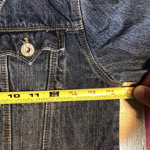 Levis Jean Denim Trucker Youth Tag L 12-13 Jacket Cowboy Western Blue - Picture 7 of 9