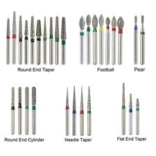 Dental Diamond Bur FG Round End Taper Football Super Coarse High Speed 856 850