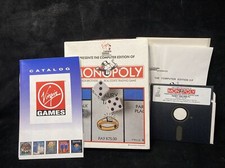 Vintage Parker Brothers Monopoly Virgin Games PC IBM Tandy 5 1/4" Disc, COMPLETE