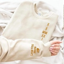 Custom Embroidered Roman Numeral Hoodies, Matching Hoodies For Couples, Couples