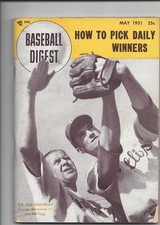 1951 MAY Baseball Digest magazine George Earnshaw Philadelphia Phillies VGNLMC