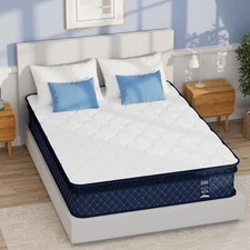Twin Full Queen King Mattress 12" Spring Hybrid Mattress in a Box Memory Foam