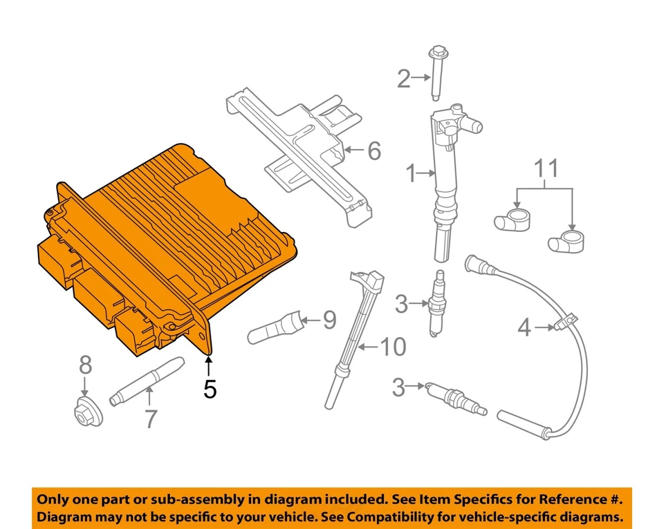 Módulo de control del motor usado (ECM) se adapta a: Ford F250SD 2013 camioneta control electrónico Foto 3 de 4