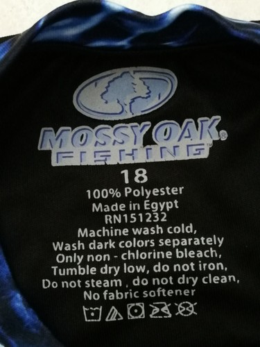 Mossy Oak fishing Youth 18 t-shirt Hunting Camping Fishing - Picture 2 of 4