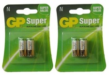 4 GP SUPER ALKALINE BATTERY SIZE N 4 BATTERIES E90 N LR1 MN9100 910A 2x2 Pack