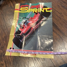 SUPER SPRINT Nintendo NES Tengen  Poster Only No Game - Good Condition 