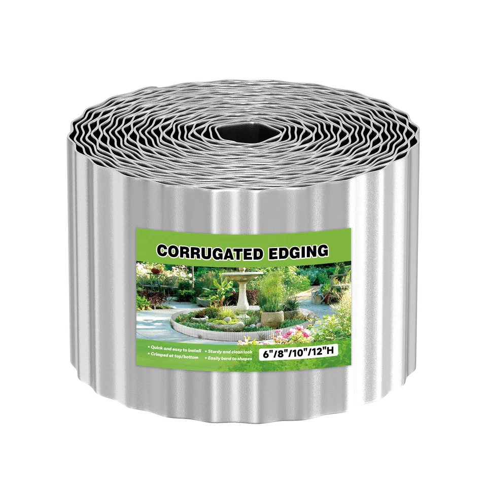 Bordes de paisaje de acero corrugado CORTEN 6 pulgadas x 50 pies bordes de jardín para exteriores Foto 2 de 4