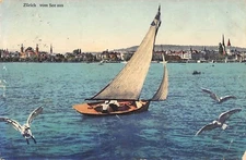 BR95494 zurich vom see aus ship bateaux switzerland
