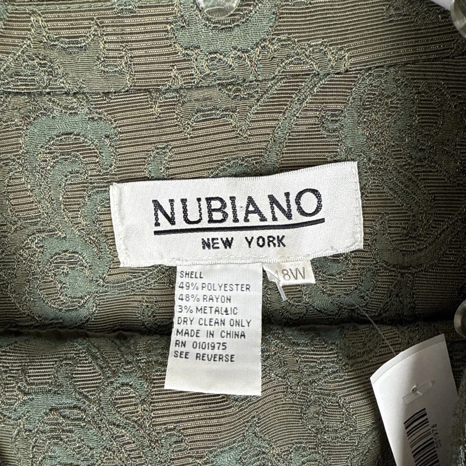 Chaqueta y Falda Nubiano New York 2 Piezas Talla 18W Verde Bordada Foto 2 de 4