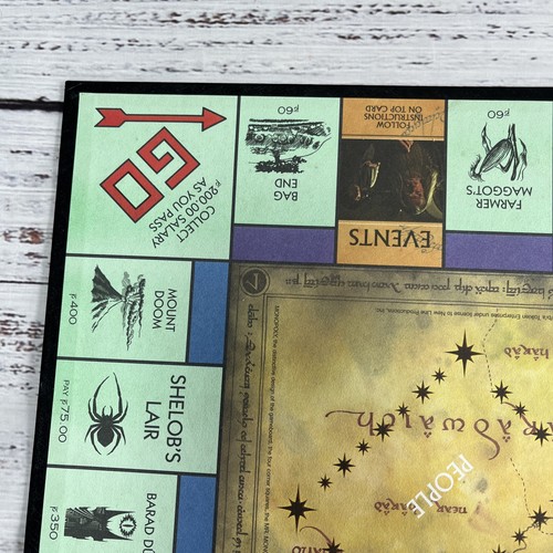 Monopoly Lord of the Rings Trilogy Edition Board Game 2003 - INCOMPLETE - Picture 6 of 11