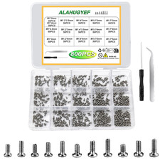 Screw Assortment Kit Tiny Screws for Electronics Carbon Steel 800 pcs