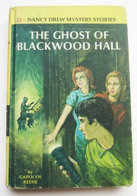 Nancy Drew Ghost of Blackwood Hall Book 1979 Print #25 Hardcover White Multi II