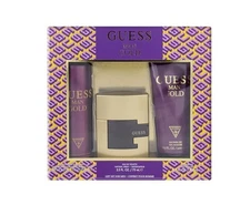 Guess Man Gold 2.5 oz EDP Spray+ 6.0 body spray+ 6.7 shower gel Set NIB