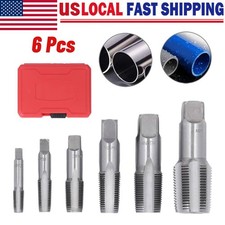 6 Pieces Pipe Tap NPT Set 1in 3/4in 1/2in 3/8in 1/4in 1/8in Carbon Steel Thread