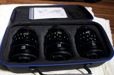 SIRUI Night Walker T1.2 S35 24mm/35mm/55mm Cine Lens Kit - Sony E, Black