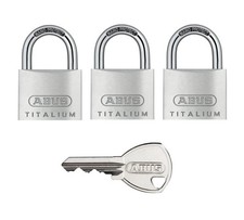 ABUS TITALIUM Hangschloss 64TI/40 Triples 3er Set Vorhängeschloss Vorhangschloss