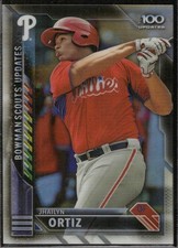 Jhailyn Ortiz 2016 Bowman Chrome #BSU-JO Scouts' Top 100 Updates Phillies