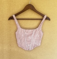 Princess Polly "Francee" Lace Corset Top Baby Pink