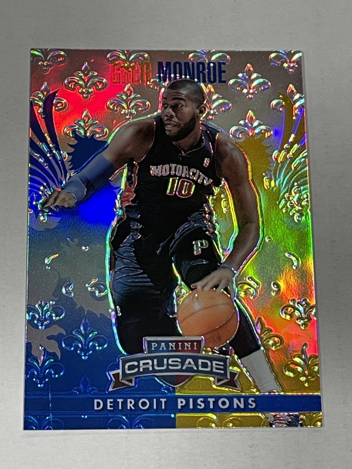 2013-14 Panini Crusade Basketball Crusade Blue - Greg Monroe - Detroit Pistons