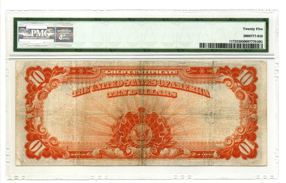 Fr. 1173 $10 1922 Gold Certificate PMG Very Fine 25 - Image 2 of 2