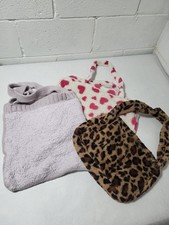 Lot Of 3 Purses Fun Fuzzy And Knit With Linings Assortment Of 3 Gently Used