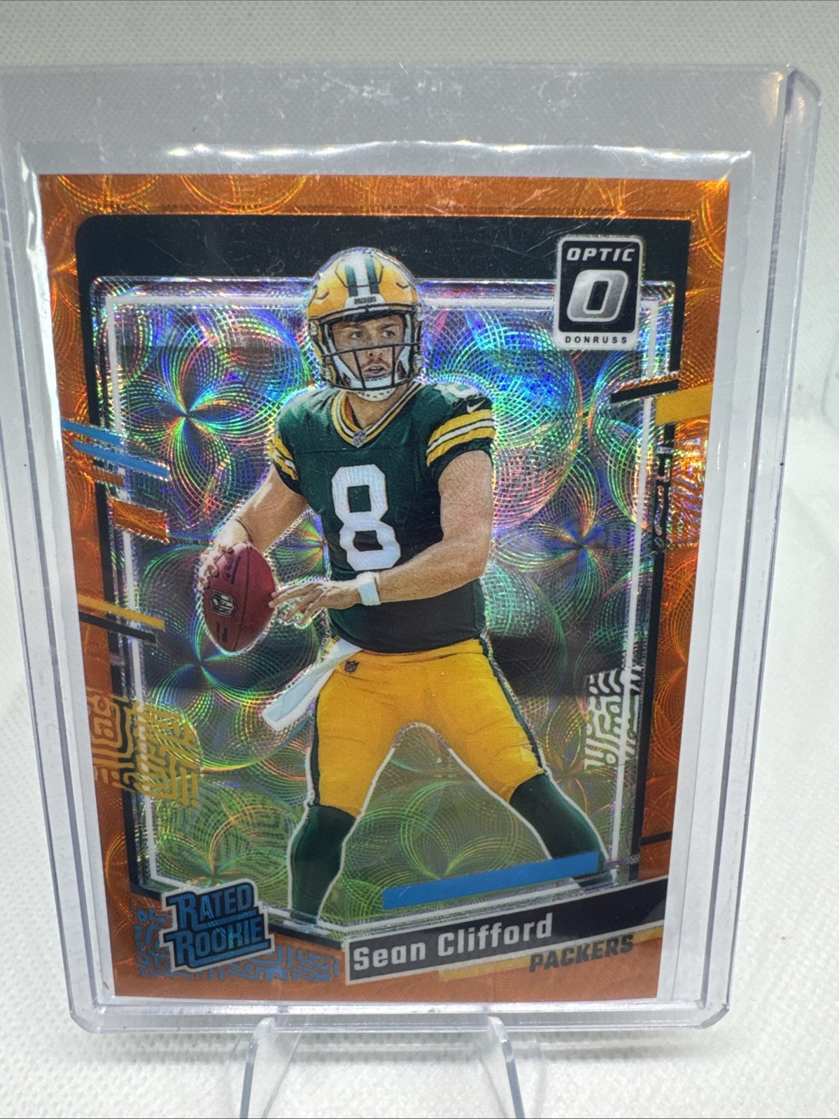 2023 Panini Donruss Optic #242 Sean Clifford RC Orange Scope /79