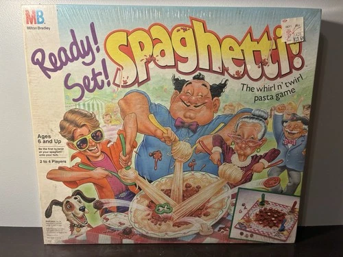 Vintage Ready! Set! Spaghetti!  1989 Milton Bradley Pasta Board Game New Sealed