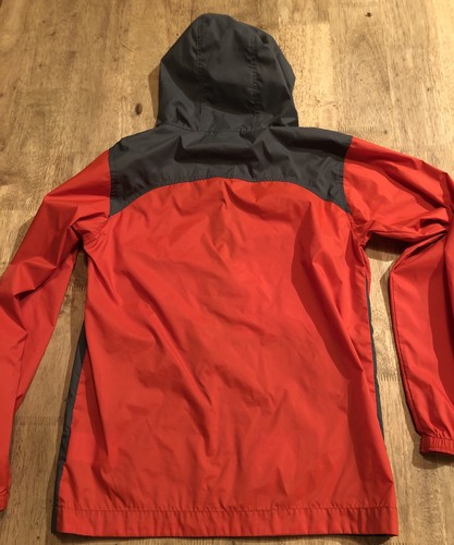 Kids Columbia Windbreaker Jacket L 14 - 16 Orange & Gray Zipper - Picture 3 of 4