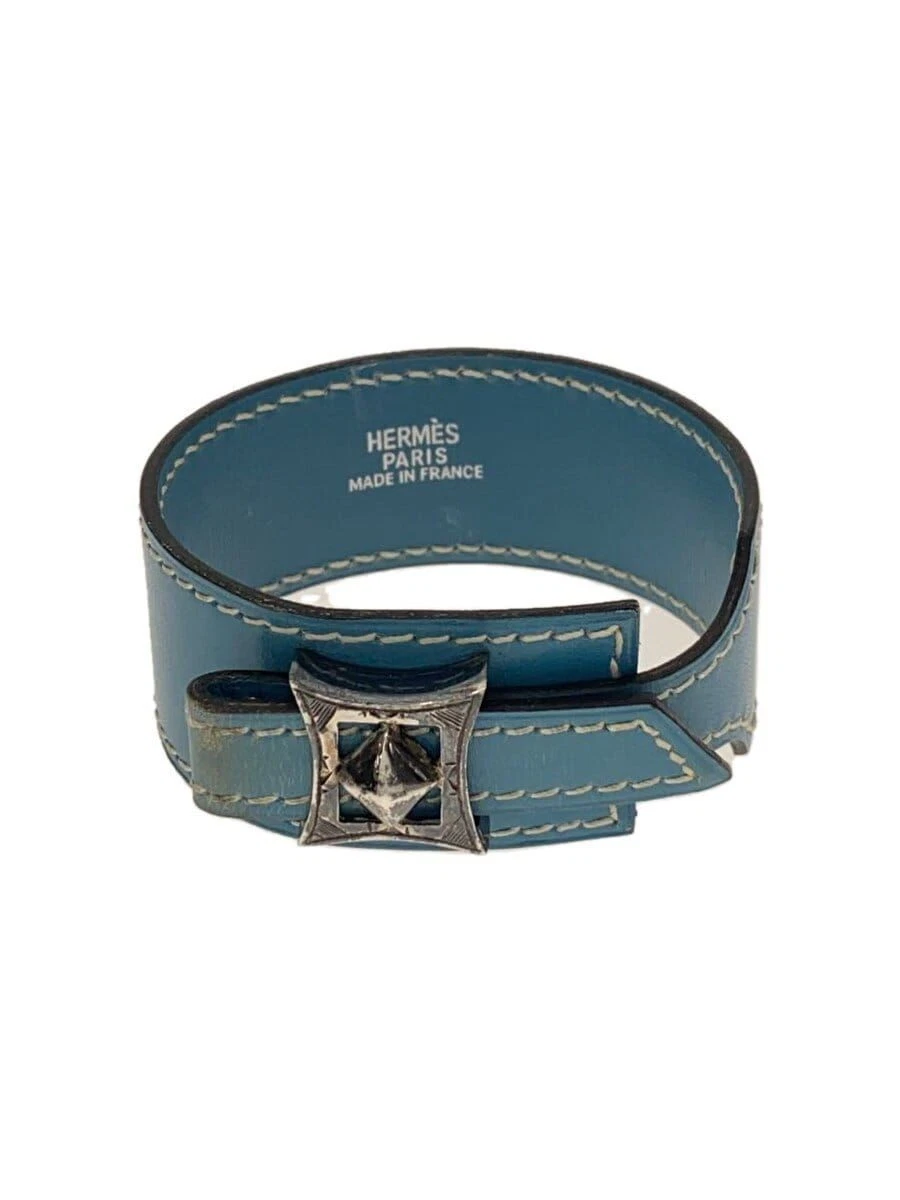 HERMÈS Bracciale HERMES pelle blu uomo