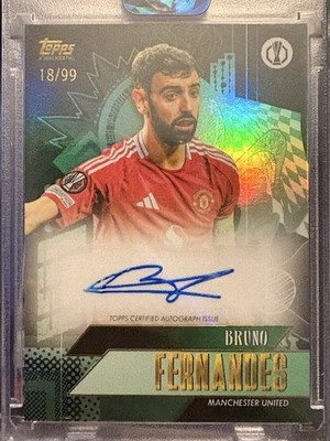 Topps Gold 2024/25 Bruno Fernandes Auto Autograph Card Numbered /99