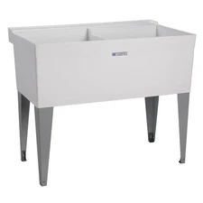 Utilatub 40 In. X 24 In. X 33 In. Thermoplastic Floor Mount Utility Tub in White