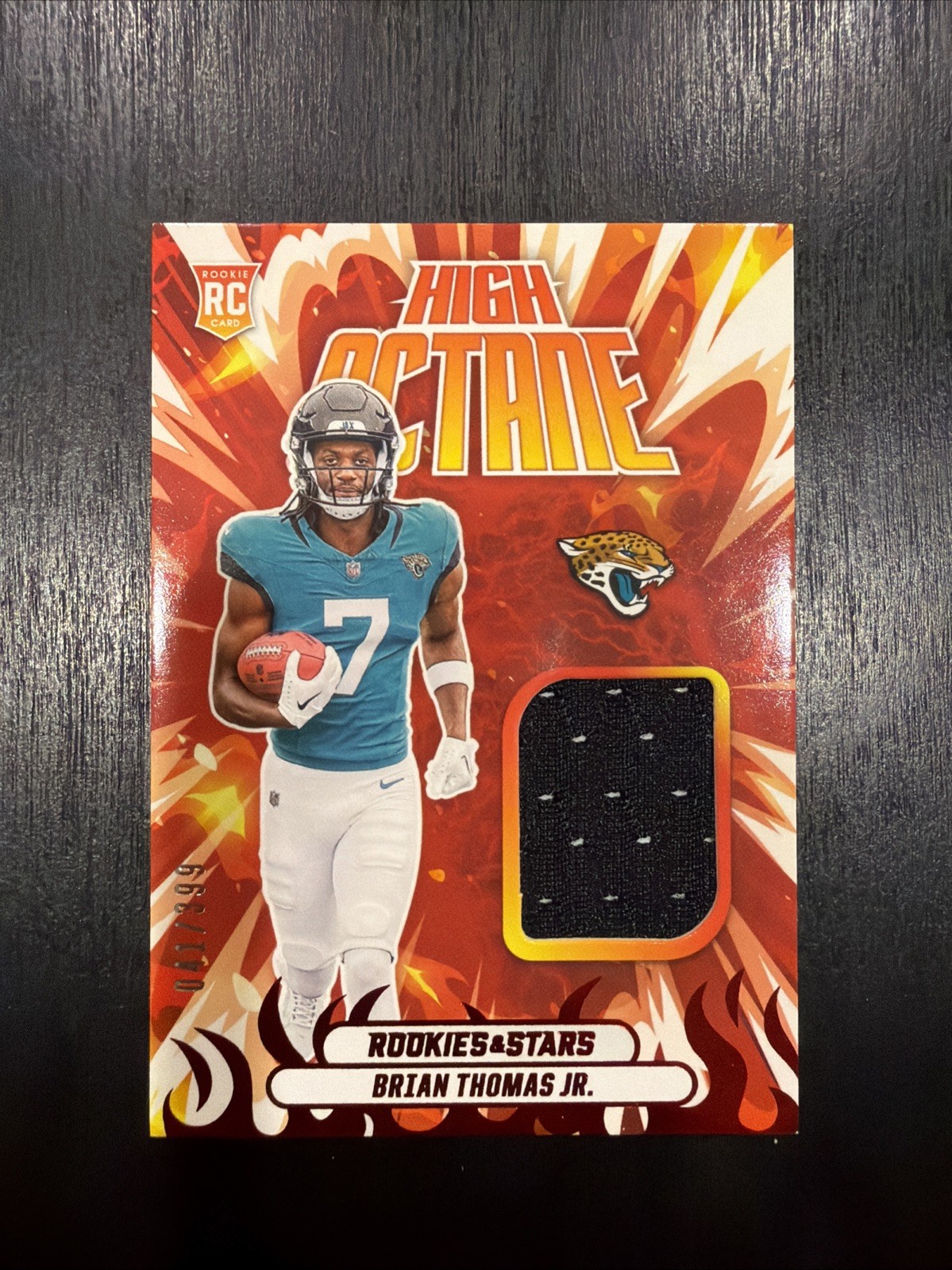 Brian Thomas Panini Rookies & Stars High Octane Memorabilia #HOMBTJ Base