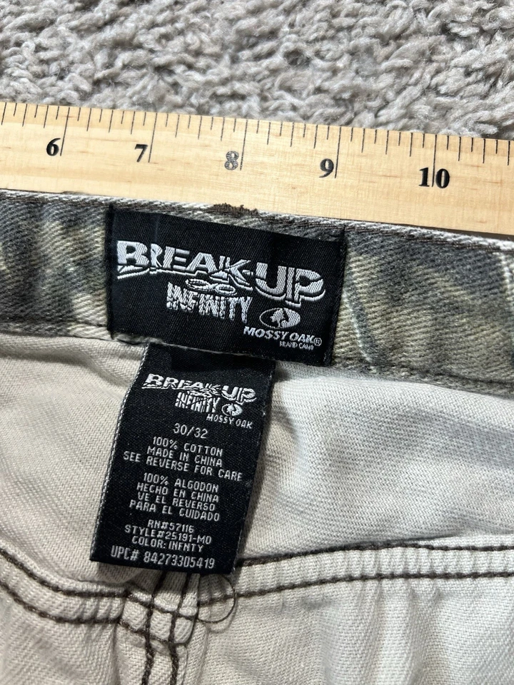 Vintage Y2k Mossy Oak Realtree Camo Jeans 30x32 Straight Outdoor Skate Grunge - Image 4 of 4