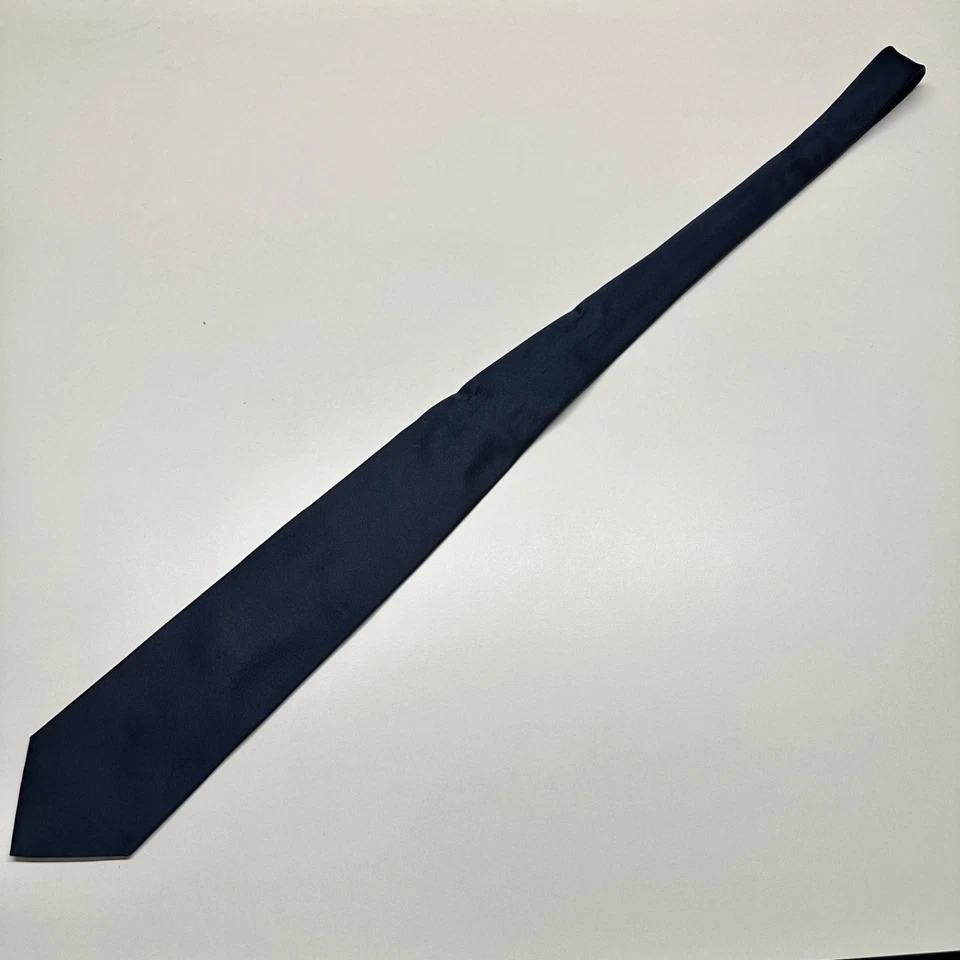 Corbata Brooks Brothers Makers seda azul marino vintage 3,75" x 58" Foto 4 de 4