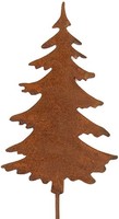 Clayre & Eef 6Y6115 Gartenstecker Weihnachtsbaum Braun 11X1X50 Cm